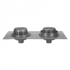 Zurn Z164 12&quot; Diameter Combination Main Roof and Overflow Drain with Low Silhouette Domes and Double