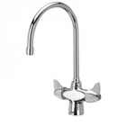 Zurn Z826C3-XL Double Lab Faucet  8in Gooseneck  Dome Lever Hles Lead-free
