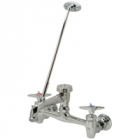 Zurn Z843M2 Sink Faucet  6in Vacuum Breaker Spout, Four-Arm Hles, Pail Hook, 3/4in Hose End  Brace