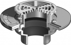 MIFAB Series F1000-C FLOOR DRAIN H-D STAINLESS STRAINER MEMBRANE CLAMP