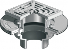 MIFAB Series F1100-C-S  Square Floor Drain For Membrane Floor Areas