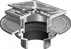 MIFAB-F1100-SD Floor Drain Square Solid Hinged Cover For Non-Membrane Floor Areas