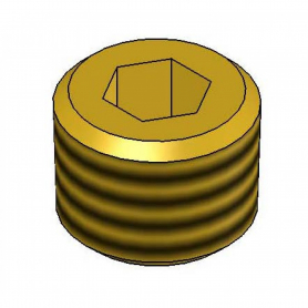 T&amp;S BRASS 001346-45 1/8" NPT HEX SOCKET PLUG (UN-PLATED)