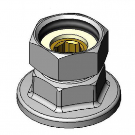 T&amp;S BRASS 00QQ 3/8&quot; NPT ECCENTRIC FLANGE ASSEMBLY CHROME FINISH