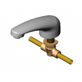 T&amp;S BRASS 8" CONCEALED WIDESPREAD ASSEMBLY: 5" SPOUT &amp; CROSS
