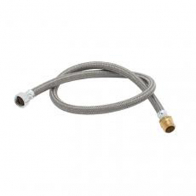 T&amp;S BRASS FLEX HOSE, 1/2&quot; FEMALE X MALE, 36&quot; LONG