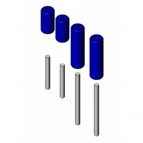 T&amp;S BRASS 014937-45 4 ROLLER KIT FOR LARGE ENCLOSED HOSE REELS