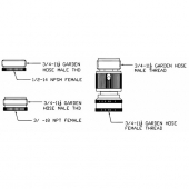 T&amp;S BRASS 015161-45 EQUIP QUICK-DISCONNECT &amp; 1/2&quot; &amp; 3/8&quot; ADPT