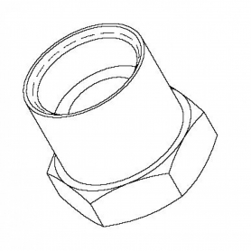 T&amp;S BRASS 016157-25 ADAPTER:7/8-20 FEMALE THREAD X 1/2&quot; NPT