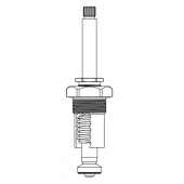 Central Brass* Tub/Shower Stem -W 16Pt Broach -RH Hot or Cold