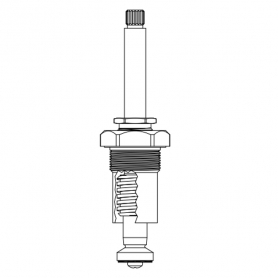 Central Brass* Tub/Shower Stem -W 16Pt Broach -RH Hot or Cold