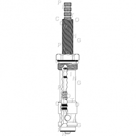 Harden* Replacement Diverter Stem<BR>Rare