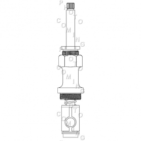 Royal Brass* Replacement Diverter Stem<BR>Rare