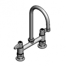 T&amp;S BRASS 5F-7DLS05 EQUIP 7IN DECK FAUCETS SWIVEL GOOSENECK