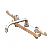 T&amp;S BRASS 5F-8CWX08 EQUIP 8&quot;CTRSDECK MT WORKBOARD FCT