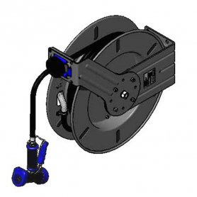 T&amp;S BRASS 5HR-242-12 EQUIP OPEN HOSE REEL POWDER COATED STEEL