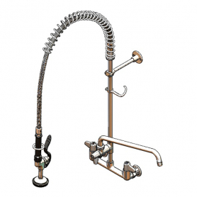 T&amp;S BRASS 5PR-8W18 EQUIP 8IN WALL MOUNT PRE-RINSE UNIT