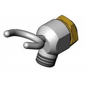 T&amp;S BRASS B-0104-LF WALL HOOK: 3/4-14UN MALE OUTLET