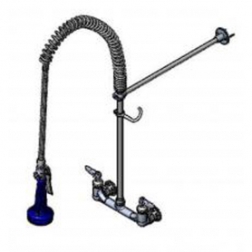 T&amp;S BRASS B-0133-CR-B08CX PRE-RINSE UNIT: 8&quot; C/C WALL MOUNT