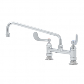 T&amp;S BRASS B-0221-WH4 8" DECK MNT MIXING FAUCET ETERNA CARTRIDGE