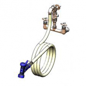 T&amp;S BRASS B-0273 WASH DOWN STATION: 8&quot; WALL BASE FAUCET