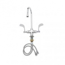 T&amp;S BRASS B-0300-WH4 DOUBLE PANTRY FAUCET SINGLE HOLE BASE