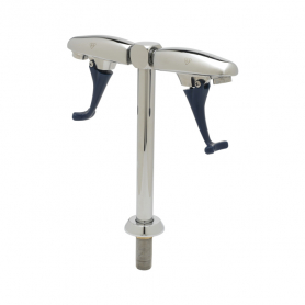 T&amp;S BRASS B-1215 DOUBLE GLASS FILLER 8&quot; DECK MOUNT PEDESTAL