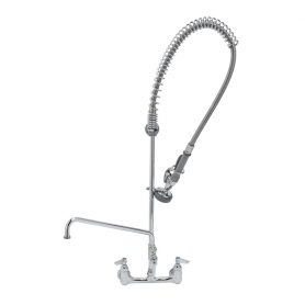 T&amp;S BRASS B-2187 PRE-RINSE UNIT: 8&quot; WALL MOUNT ADD-ON FAUCET