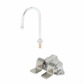 T&amp;S BRASS B-2469 DOUBLE PEDAL VALVE &amp; DUMMY RIGID GOOSENECK