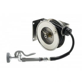 T&amp;S BRASS B-7102-01M HOSE REEL OPEN STAINLESS STEEL