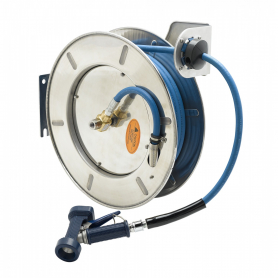 T&amp;S BRASS B-7142-02 HOSE REEL OPEN STAINLESS STEEL