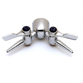 T&amp;S BRASS BL-4250-02 LAB DOUBLE PANEL FLANGE 2 HOSE COCKS