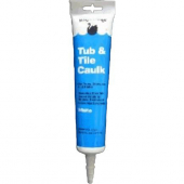 BS1075, TUB &amp; TILE CAULK - WHITE 5oz. Squeeze Tubes(Case of 24)