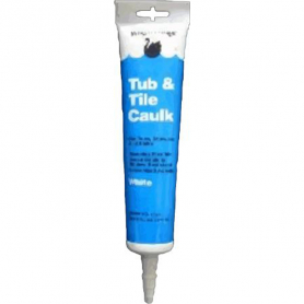 TUB &amp; TILE CAULK - WHITE - 10.3 Ounce Cartridge - (Case of 12)