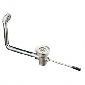 CHG Wste Assy 3.5x2IN,Overflow Outlet, Overflow Outlet, SS Lever Hdl, Cast Bronze Body, Flat Strainer