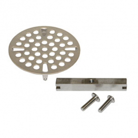 CHG Flat Strainer, SS, Vandal Resistant, 3IN Sink Opening