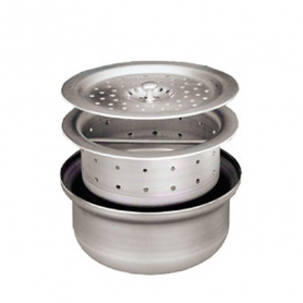 CHG Bowl, SS, Box Pattern Basket Drain