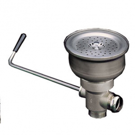 CHG Box Pattern Drain, Overflow Outlet, Twist Hdl, 6.5IN Sink Opening, 1.5IN NPS