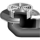 MIFAB F1102-90-5-1 FLOOR DRAIN / SIDE OUTLET FOR NON-FLOOR AREAS
