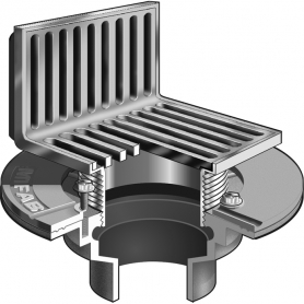 MIFAB F1103-C-AS-1 FLOOR DRAIN / ANGLE STRAINER FOR FLOOR AREAS