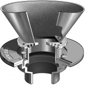 MIFAB F1102-30-C-EG-1 OVAL FUNNEL FLOOR DRAIN FOR FLOOR AREAS