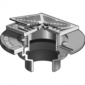 MIFAB F1106-C-SD6-1-7 FLOOR DRAIN / SQ SOLID HINGE COVER / FLOOR