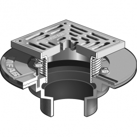 MIFAB F1102T-C-XS5-1-5 SQ FLOOR DRAIN /HD STRAINER  FLOOR AREAS