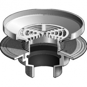 MIFAB F1102P-ER7-1 EXTENDED RIM FLOOR DRAIN FOR NON-FLOOR AREAS