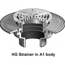 MIFAB F1103-HG5-3-7 FLOOR DRAIN /ROUND HINGE STRAINER /NON-FLOOR