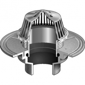 MIFAB F1104P-K-3-7 FLOOR DRAIN RECESSED FLANGE NON-FLOOR AREAS