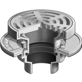 MIFAB F1300-PG-4 FLOOR DRAIN  7&quot; ROUND ADJUSTABLE TRACTOR GRATE