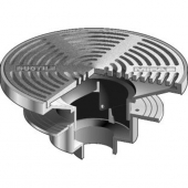 MIFAB F1360-PG-4 FLOOR DRAIN /16&rdquo; ROUND ADJUSTABLE TRACTOR GRATE
