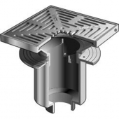 MIFAB F1454-Y-14-4 FLOOR DRAIN SQ ADJ TRAC GRATE EXTRA DEEP SUMP