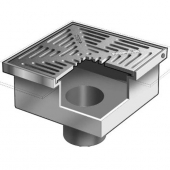 MIFAB F1480T-FL-C-PB-4-11 FLOOR DRAIN /12&rdquo; SQ HD TRACTOR GRATE